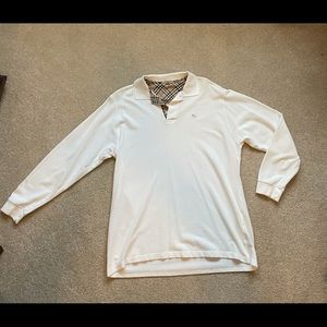 Men’s Burberry long sleeve polo xl